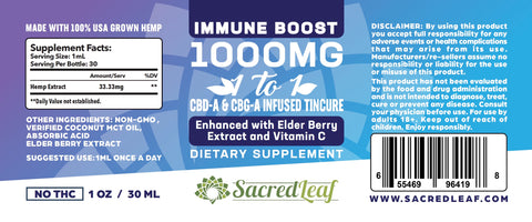 Immunity Booster Tincture - CBDA CBGA